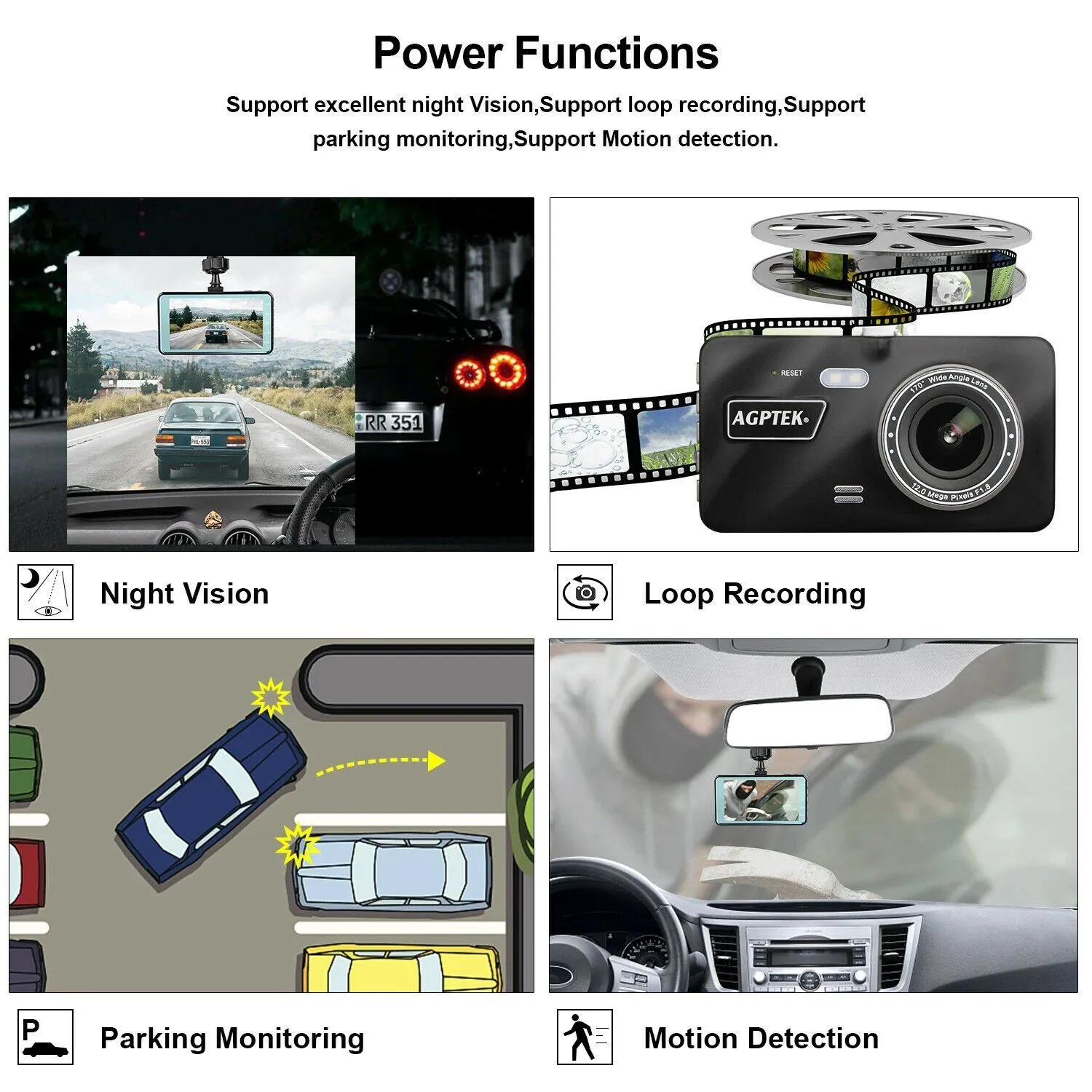 1080p Car Dashboard DVR Camera Video Recorder