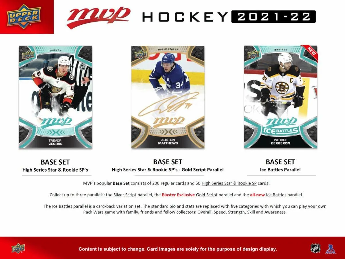 2021 - 2022 Upper Deck MVP NHL Blaster Box #98873 *Limit 5 boxes per customer*