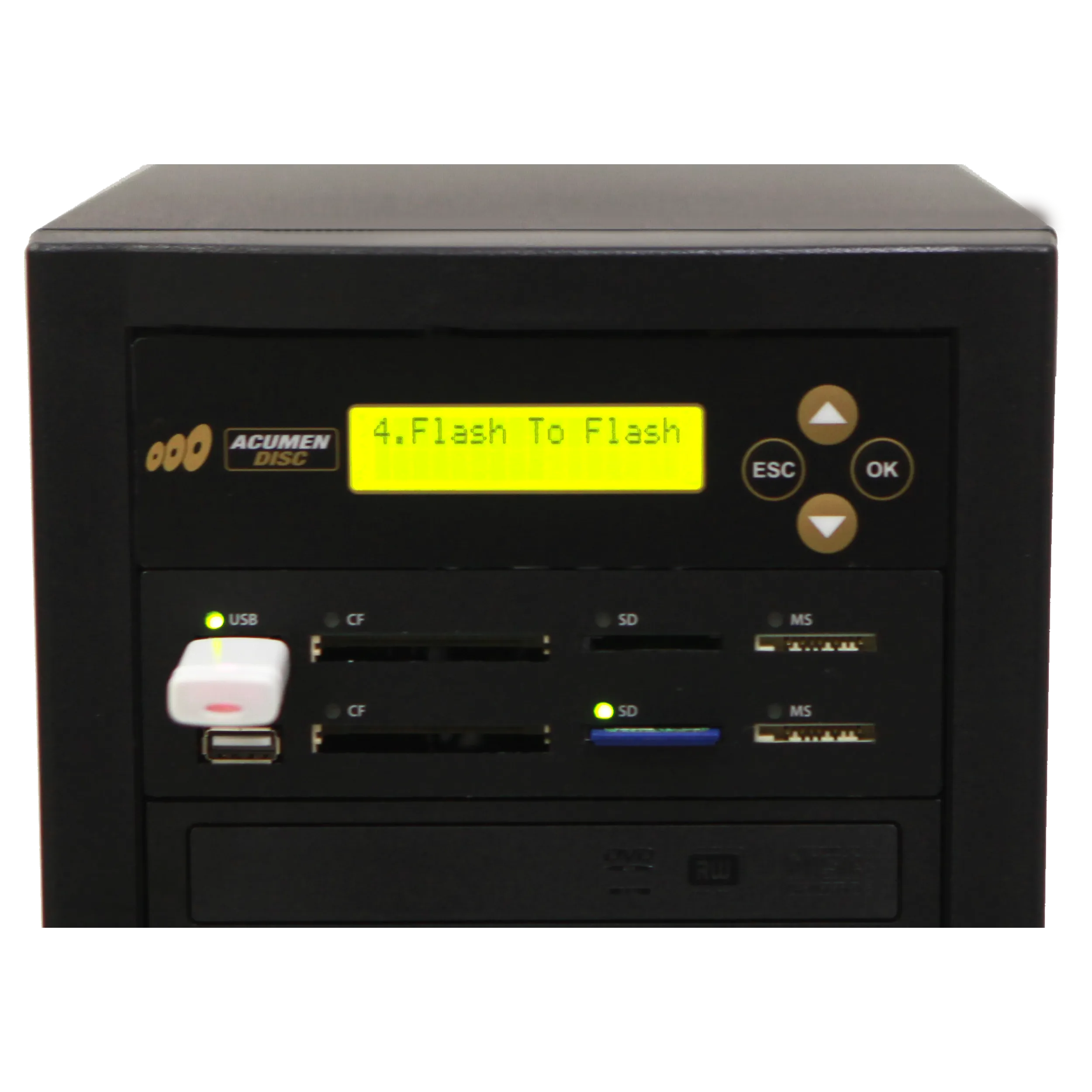 Acumen Disc 1 to 1 CrossOver Media & DVD Duplicator - Bi-Directional Multimedia Flash Memory Back-Up (CF SD MS USB) & CD DVD Disc Copier (AD01-MMP)