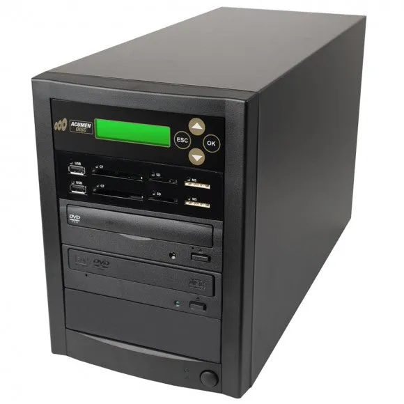 Acumen Disc 1 to 1 CrossOver Media & DVD Duplicator - Bi-Directional Multimedia Flash Memory Back-Up (CF SD MS USB) & CD DVD Disc Copier (AD01-MMP)