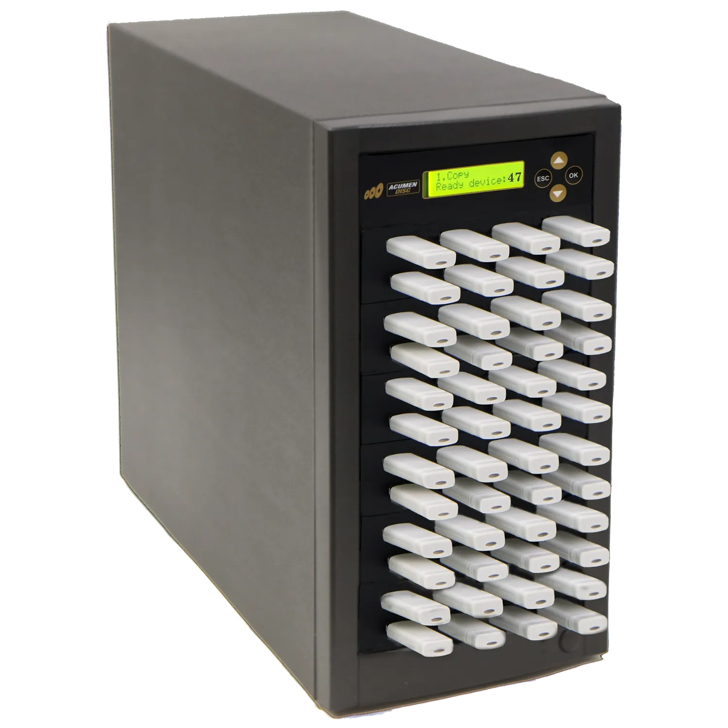 Acumen Disc 1 to 47 USB Drive Duplicator - Multiple Flash Memory Copier / SSD / External Hard Drive Clone (Up to 35mbps) & Sanitizer (DoD Compliant) - AD47-USB