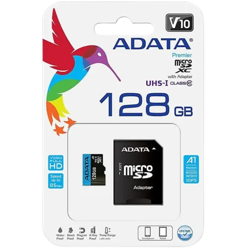 ADATA 128GB Premier Micro SDXC Card with SD Adapter