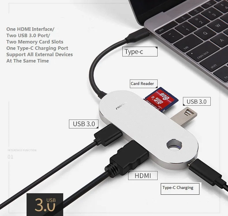 Aluminium Multi-Port Type-C Hub