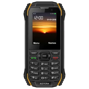 ASPERA R32 (3G, RUGGED PHONE, KEYPAD, IP68) - Black/Yellow