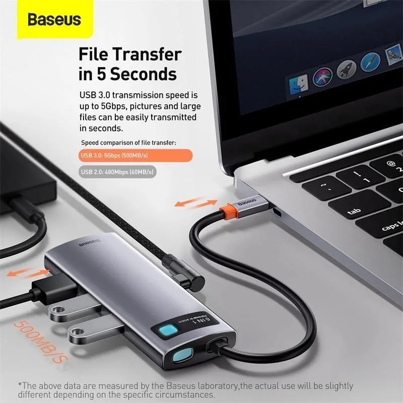 Baseus USB C HUB Type C to HDMI-compatible USB 3.0 Adapter 8 in 1 Type C HUB Dock USB C Splitter