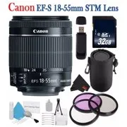 Canon EF-S 18-55mm f/3.5-5.6 IS STM Lens 8114B002   58mm 3 Piece Filter Kit   SD Card USB Reader   Deluxe Lens Pouch Bundle