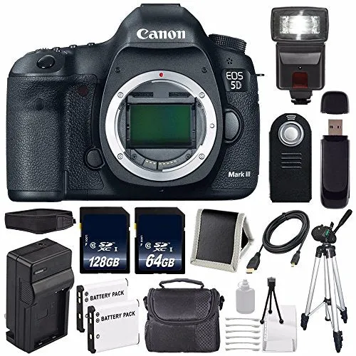 Canon EOD 5D III Digital Camera International Model   LP-E6 Battery   128GB SDXC Class 10 Memory Card   64GB SDXC Memory