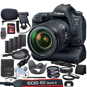 Canon EOS 6D Mark II DSLR Camera Kit with 24-105mm is II USM Lens   Canon BG-E21 Grip/Power Bundle