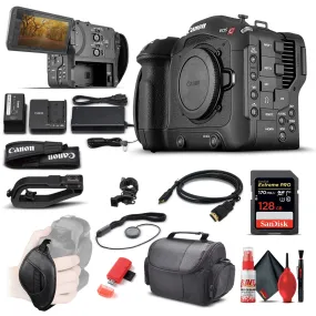 Canon EOS C70 Cinema Camera (4507C002)   128GB Card   Case   More:  Base Bundle