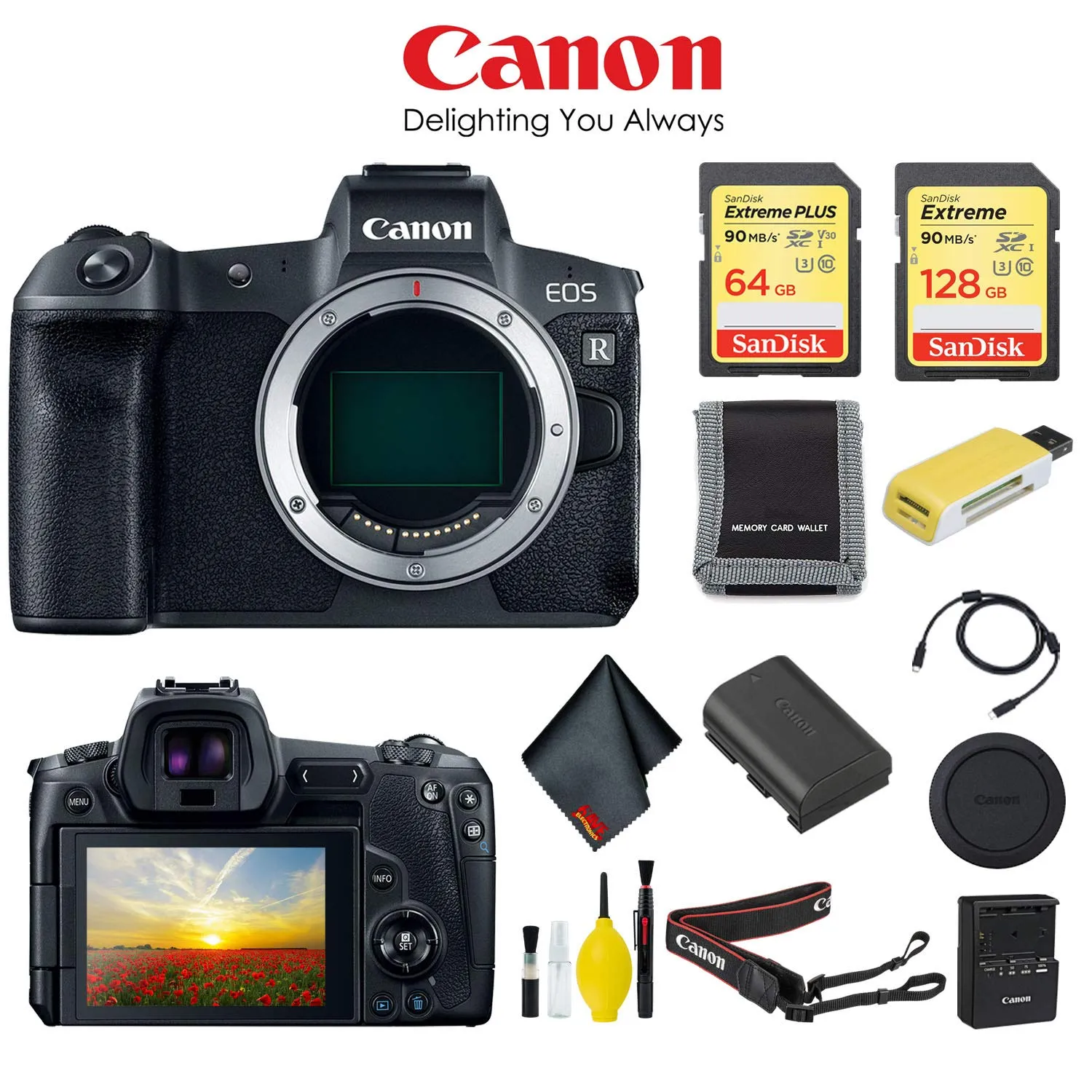 Canon EOS R Mirrorless Digital Camera (Body Only, International) - Storage Bundle