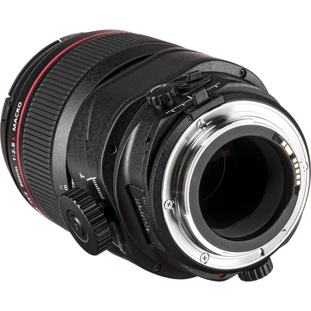 Canon TS-E 90mm f/2.8L Macro Tilt-Shift Lens with BONUS Bundle | Memory | Backpack | Monopod | Cleaning Kit | Intl Model