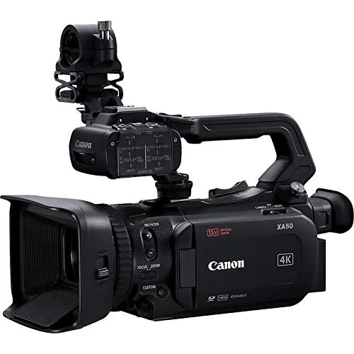 Canon XA50 Professional UHD 4K Camcorder W/ Extra Battery - Starter Bundle