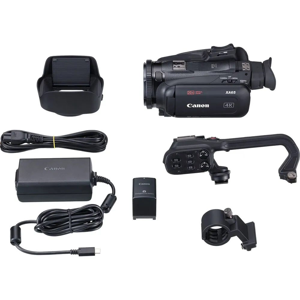 Canon XA65 Professional UHD 4K Camcorder   64GB Memory Card   BP828 Battery Basic Bundle