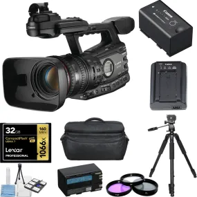 Canon XF305 HD 1080i Professional Camcorder Starter Kit USED 8/10 WITH Warranty