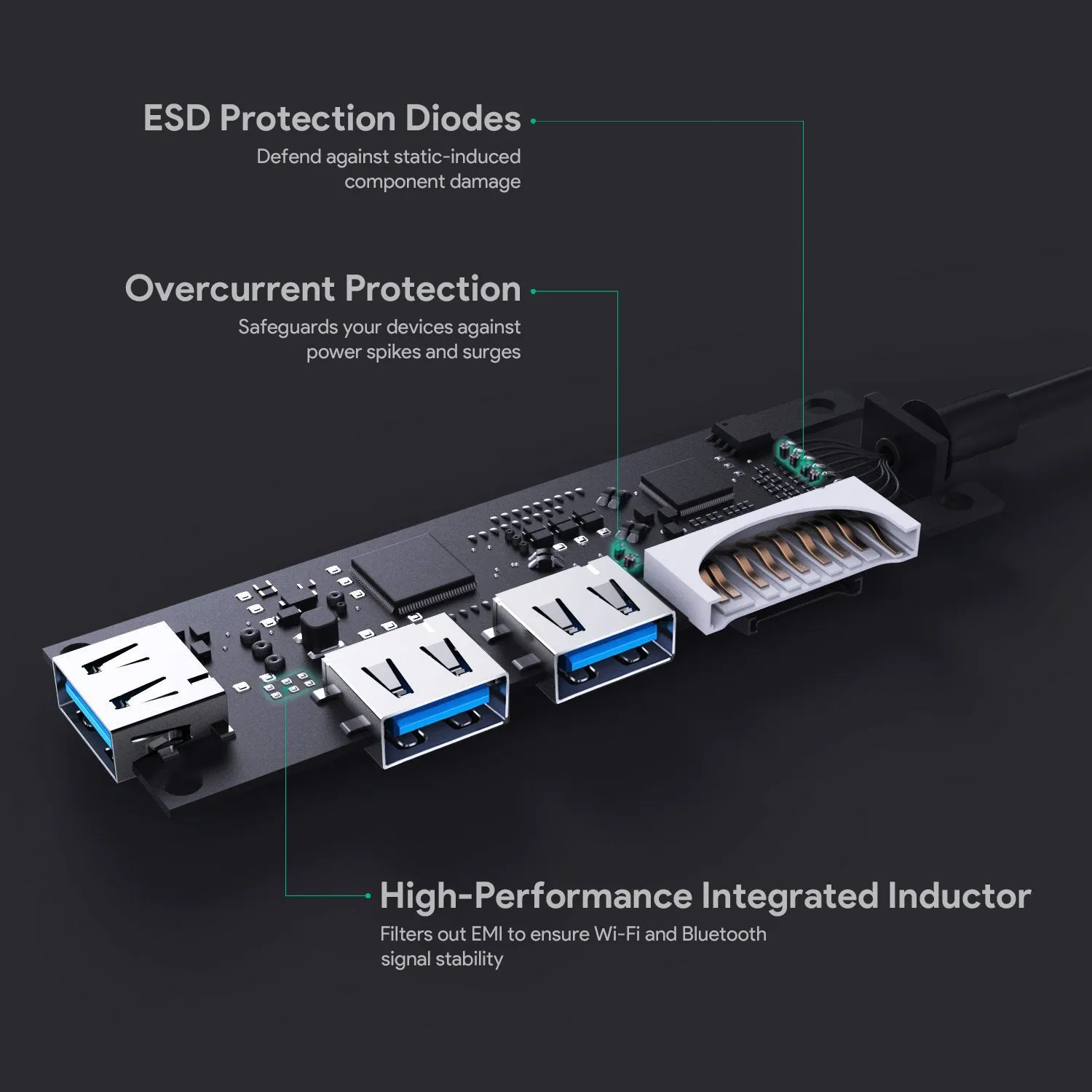 CB-C63 3 USB 3.1 Port with Card Reader Hub