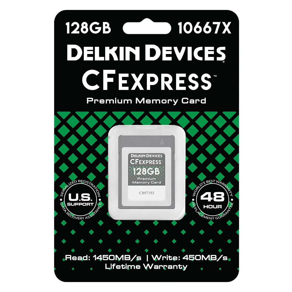 Delkin CFexpress POWER 128GB Memory Card (1700 MB/s)