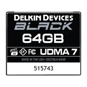 Delkin Devices BLACK UDMA 7 CompactFlash Memory Card (Choose Capacity)