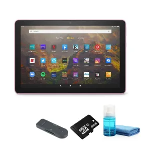 Fire HD 10 Inch Tablet Full HD, 32GB Lavender (2021) with 64GB Micro SD Card