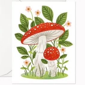 Fly Agaric Mushrooms Card