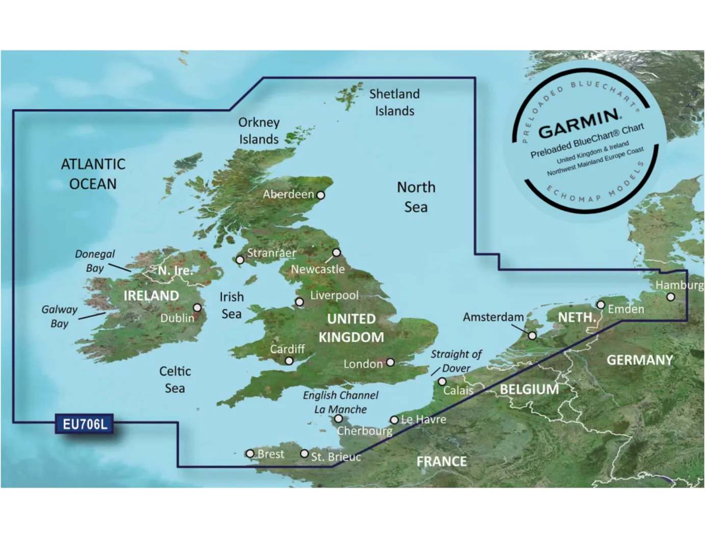 Garmin ECHOMAP UHD 65cv Plotter/Fishfinder - With Pre Loaded UK & Ireland Cartography