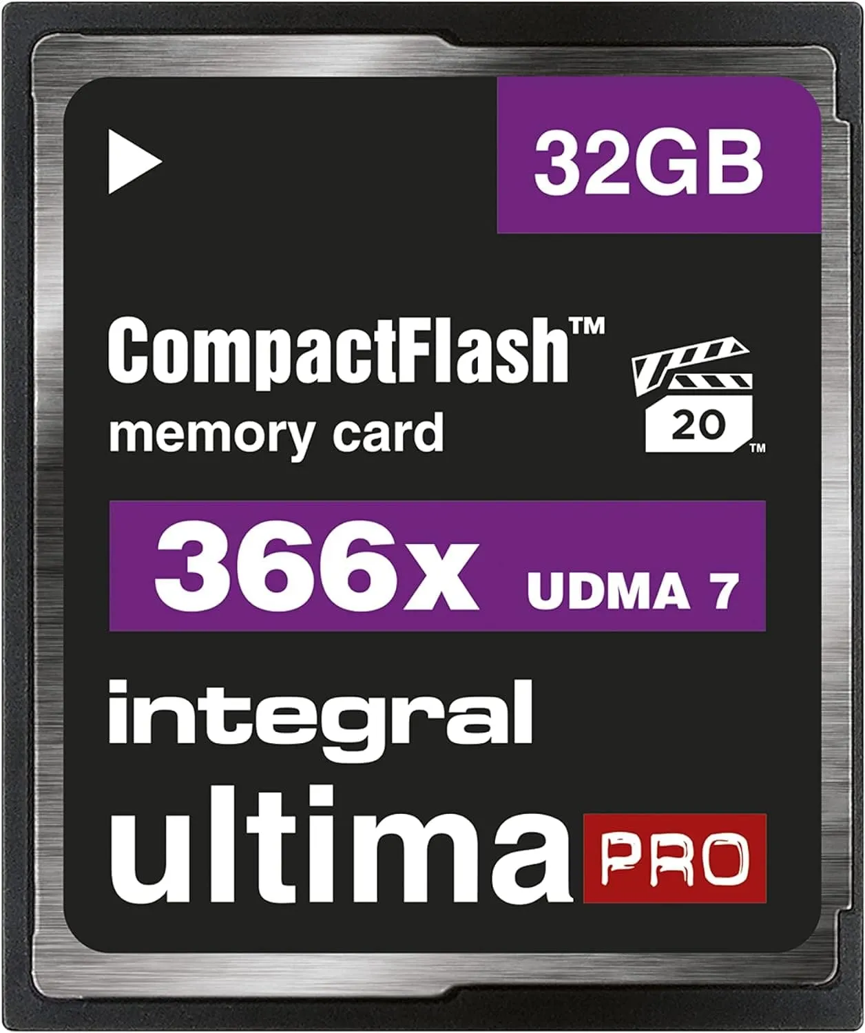 Integral 32GB Compact Flash Card UDMA-7 366x VPG-20 55MB/s Read and 25MB/s Write Professional High Speed Memory Card