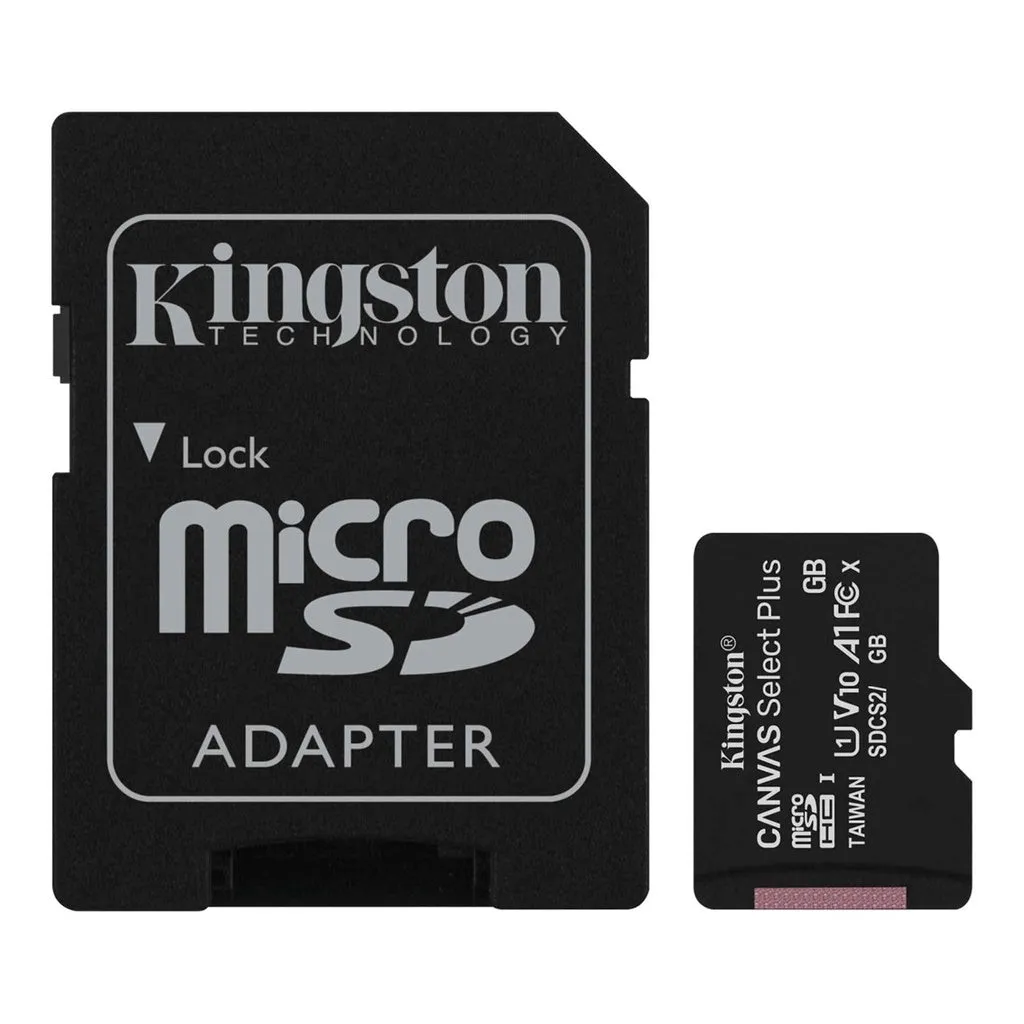 Kingston Canvas Select Plus MicroSD Card Memory Card C10 With SD Adapter (32GB / 64GB / 128GB / 256GB)