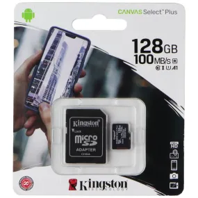 Kingston Technology Micro SDXC Canvas Select Plus Memory Card (100MB/S)- 128GB