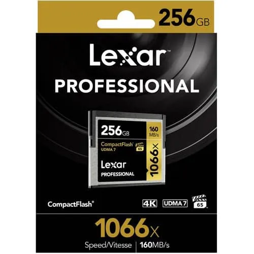 Lexar Professional Gold 256GB Compact Flash 160MB/s Memory Card