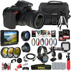 Nikon D5600 DSLR Camera W/ 18-55mm Lens 1576  - Pro Bundle