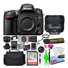 Nikon D610 Digital Camera with 50mm Lens (13550)   64GB Card   Camera Bag (Intl)