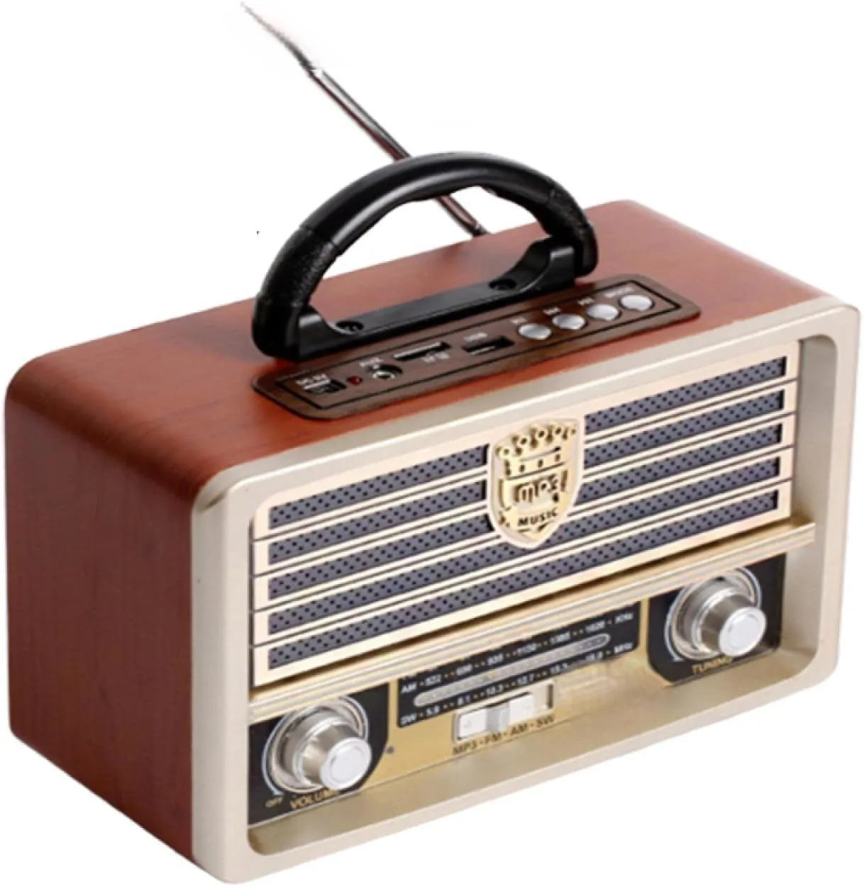 Portable Retro Bluetooth AM/FM Radio