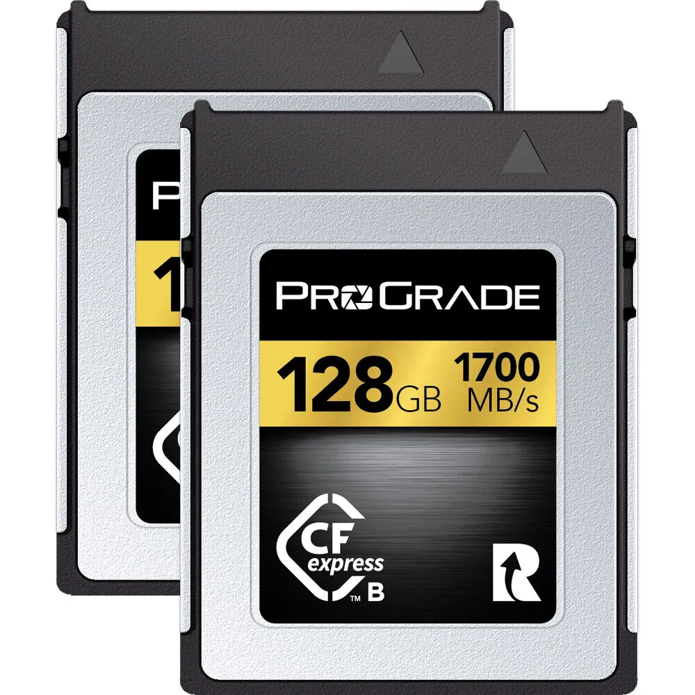 ProGrade Digital Gold 128GB CFexpress 2.0 Type B 1700MB/s Memory Card (2 Pack)