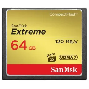 SanDisk Extreme 64GB Compact Flash 120MB/s Memory Card