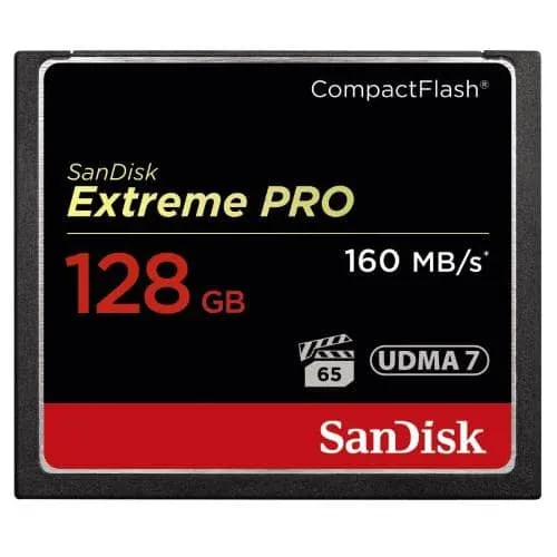 SanDisk Extreme PRO 128GB Compact Flash 160MB/s Memory Card