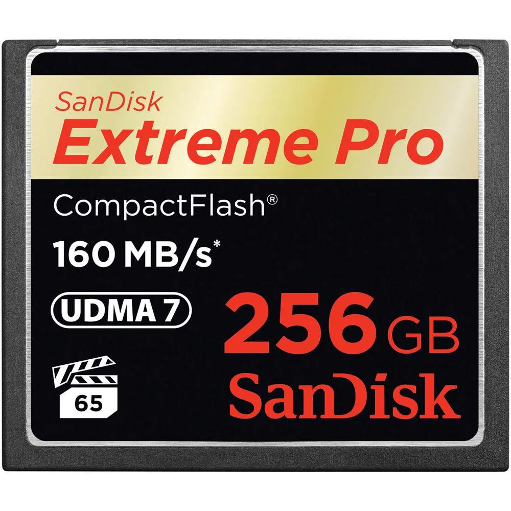 SanDisk EXTREME® PRO COMPACT FLASH® CARDS Read 160MB/s Write Speed 1067