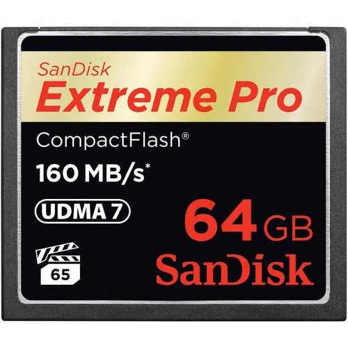 SanDisk EXTREME® PRO COMPACT FLASH® CARDS Read 160MB/s Write Speed 1067