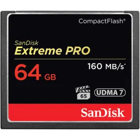 SanDisk Extreme PRO CompactFlash 64GB Card (160 MB/s)