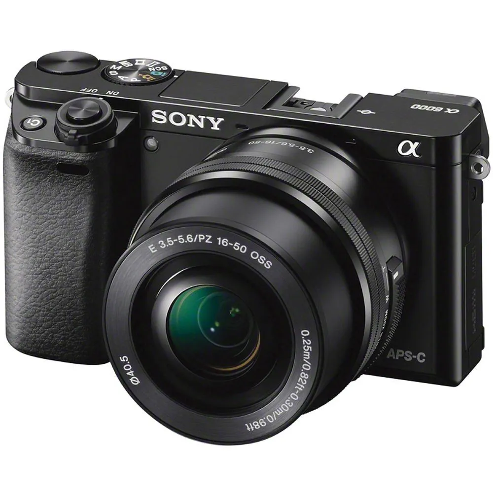 Sony Alpha a6000 Mirrorless Camera with 16-50mm and 55-210mm Lenses ILCE6000Y/B With Soft Bag, 64GB Memory Card, Card Reader , Plus Essential Accessories