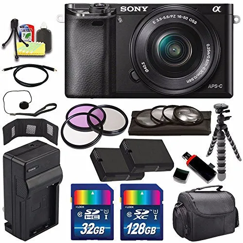 Sony Alpha a6000 Mirrorless Digital Camera with 16-50mm Lens (Black)   Battery   Charger   160GB Bundle 8 - International