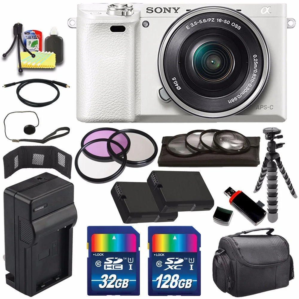 Sony Alpha a6000 Mirrorless Digital Camera with 16-50mm Lens (White)   Battery   Charger   160GB Bundle 8 - Internationa