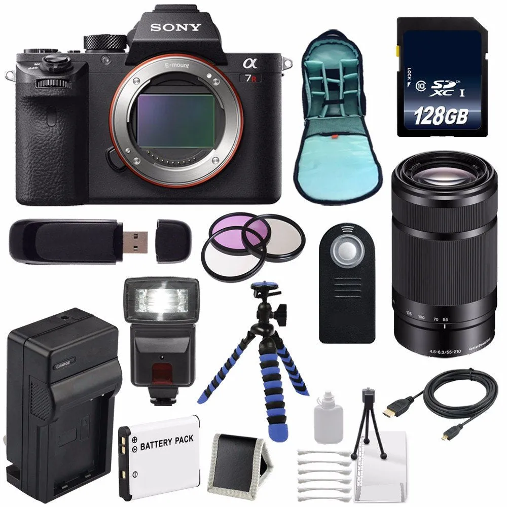 Sony Alpha a7R II Mirrorless Digital Camera (International Model)   Sony E 55-210mm f/4.5-6.3 OSS E-Mount Lens (Black) Outdoor Bundle