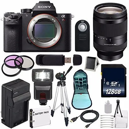 Sony Alpha a7R II Mirrorless Digital Camera (International Model)   Sony FE 24-240mm f/3.5-6.3 OSS Lens   72mm 3 Piece Base Bundle