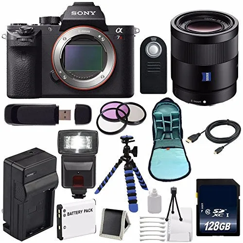 Sony Alpha a7R II Mirrorless Digital Camera (International Model)   Sony Sonnar T FE 55mm f/1.8 ZA Lens   49mm 3 Piece Ultimate Bundle