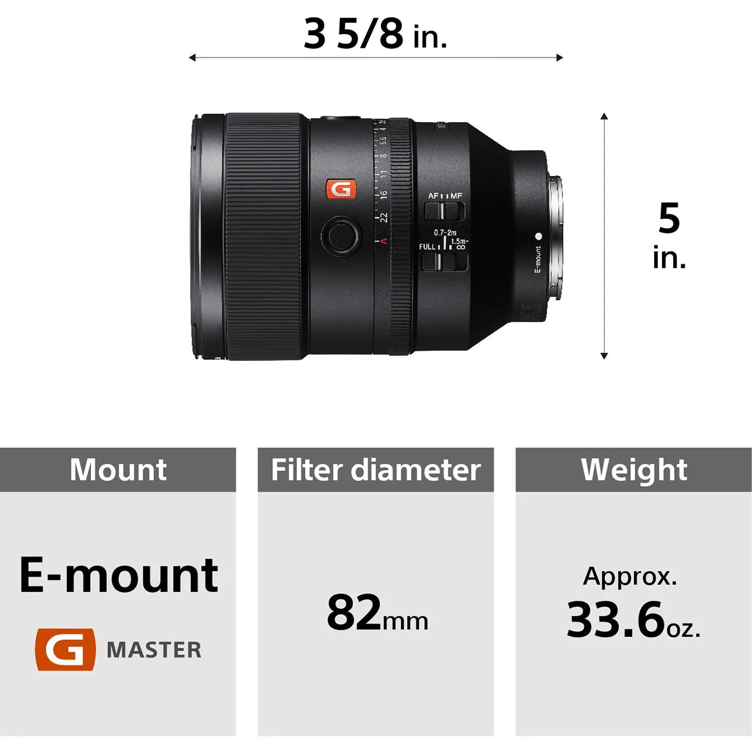 Sony FE 135mm F/1.8 GM E-Mount Full-Frame Format Lens, Nano AR & Fluorine Coating, XA Element, Super ED and ED Elements - Bundle