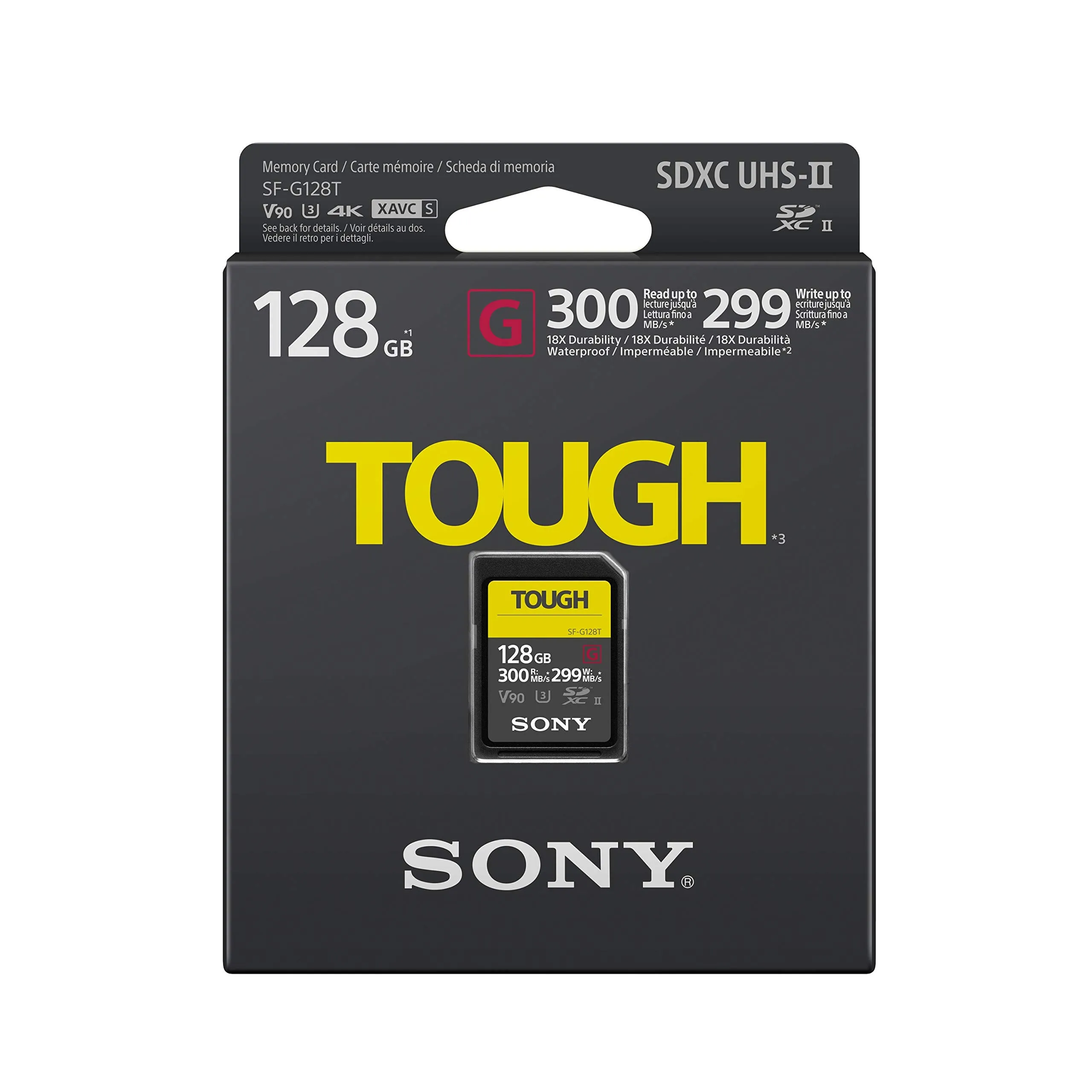 Sony Tough High Performance 128GB SDXC UHS-II Class 10 U3 Flash Memory Card