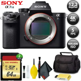 Sony?Alpha a7S II Mirrorless Digital Camera International Model   128GB Memory Card Base Kit with Accessories