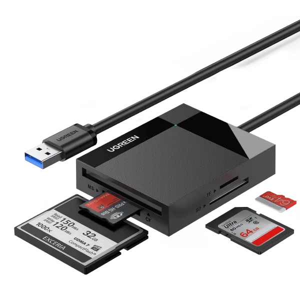 UGREEN 4-in-1 USB 3.0 SD/TF Card Reader