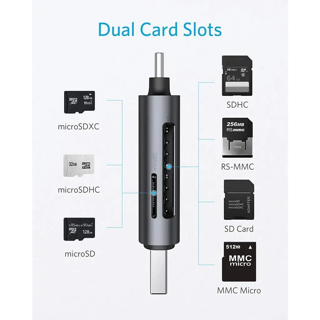 USB-C & USB-A PowerExpand 2-in-1 SD 3.0 Adapter A8326