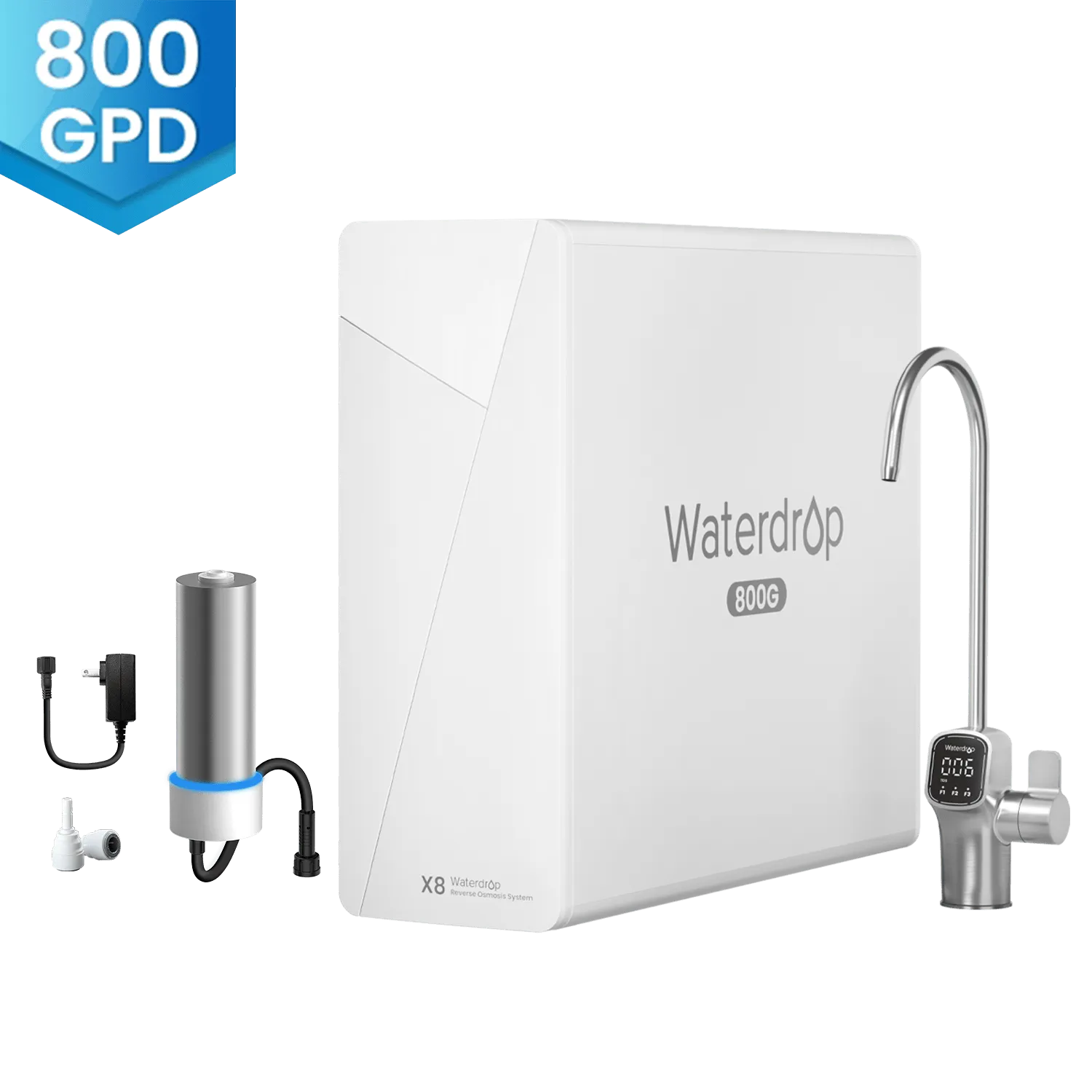 Waterdrop X8 Reverse Osmosis System with UV Sterilizing Light